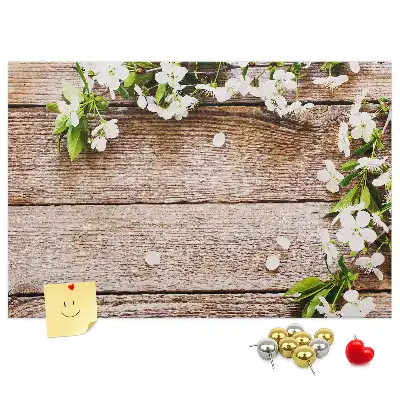 Printed Cork Memo Board with Flower Design