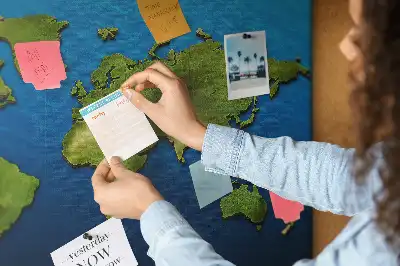 Printed Cork Memo Board World map
