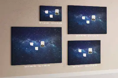 Cork memo board with dark sky stars design