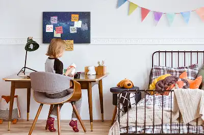 Cork memo board with dark sky stars design