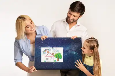Cork memo board with dark sky stars design