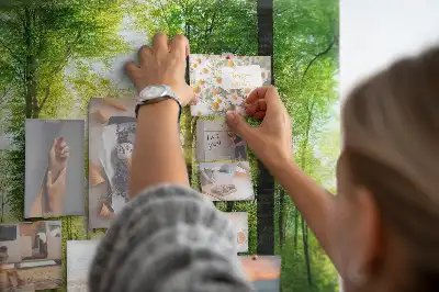 Printed Cork Board Nature forest trees