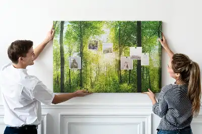 Printed Cork Board Nature forest trees