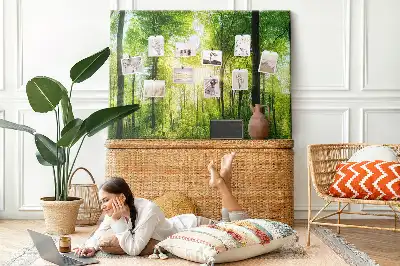 Nature Forest Trees Printed Cork Board