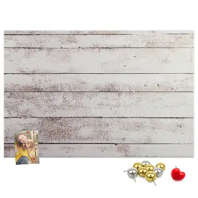 Cork memo board with a wood board pattern