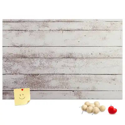 Cork memo board with a wood board pattern