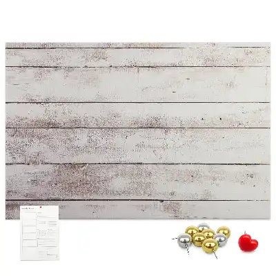 Cork memo board with a wood board pattern