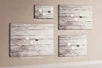 Cork memo board with a wood board pattern