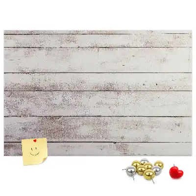 Cork memo board with a wood board pattern