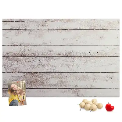 Cork memo board with a wood board pattern