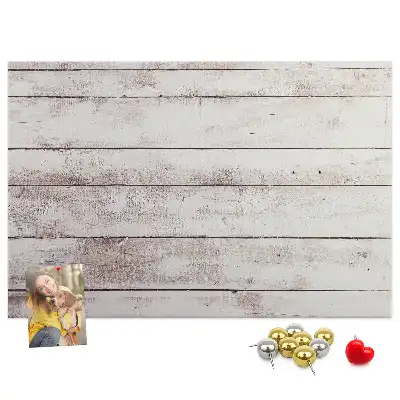 Cork memo board with a wood board pattern