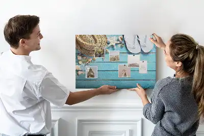 Printed Cork Board Hat and Flip-Flops Set