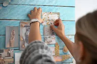 Seashells on Wood Printed Cork Memo Board