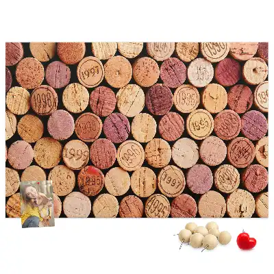 Printed Cork Board with Wine Cork Design