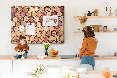 Printed Cork Board with Wine Cork Design