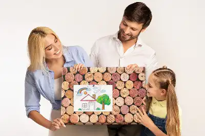 Printed Cork Board with Wine Cork Design