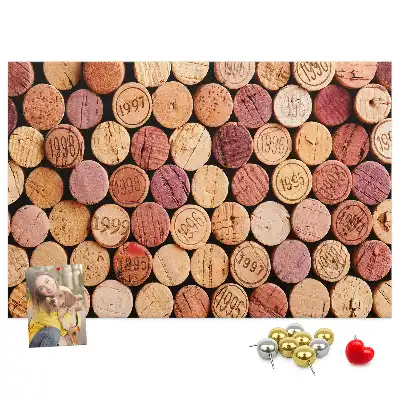 Printed Cork Board with Wine Cork Design