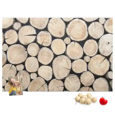 Printed Tree Stump Pattern Cork Board