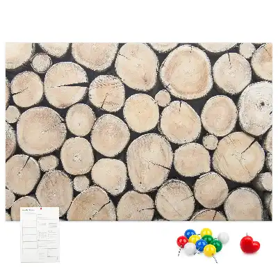 Printed Tree Stump Pattern Cork Board