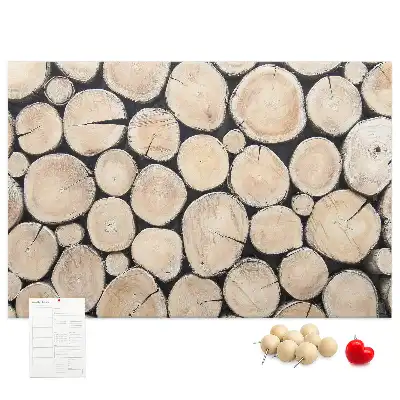 Printed Tree Stump Pattern Cork Board