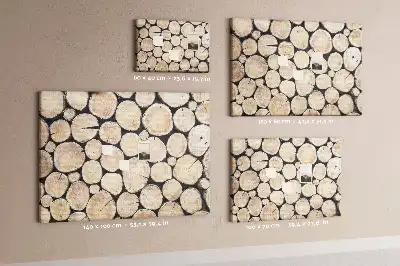 Printed Tree Stump Pattern Cork Board