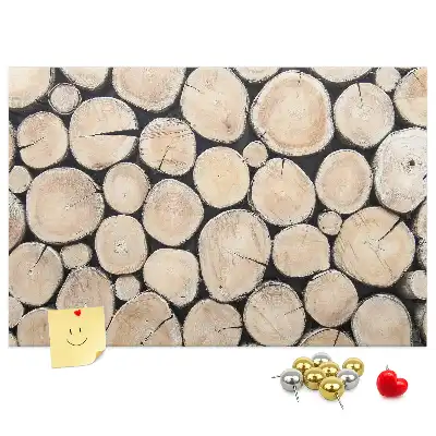 Printed Tree Stump Pattern Cork Board