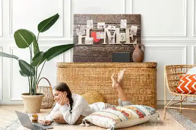 Printed Cork Memo Board with Home Lettering