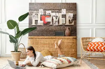 Printed Cork Memo Board with Home Lettering