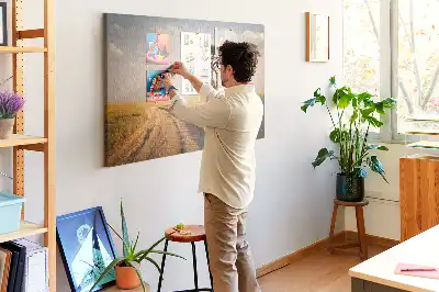 Cork memo board African landscape