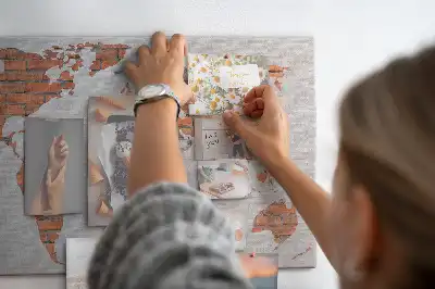 World Map Printed Cork Board Brick