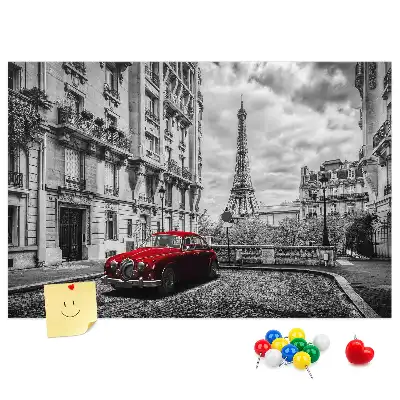 Printed Cork Memo Board Old car city