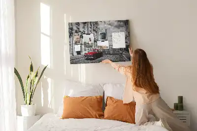 Printed Cork Memo Board Old car city