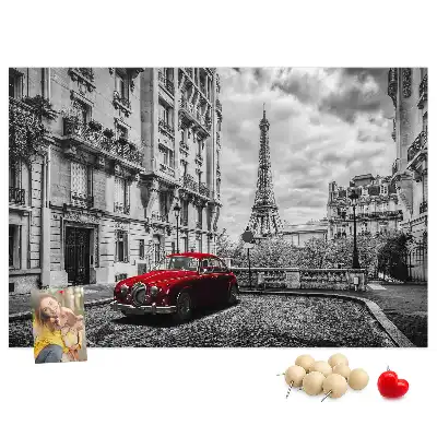 Printed Cork Memo Board Old car city