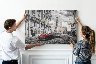 Printed Cork Memo Board Old car city