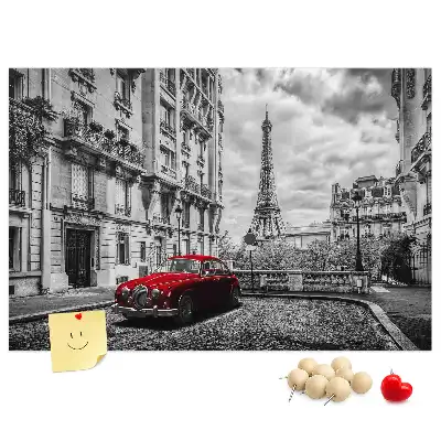 Printed Cork Memo Board Old car city