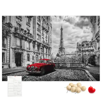Printed Cork Memo Board Old car city