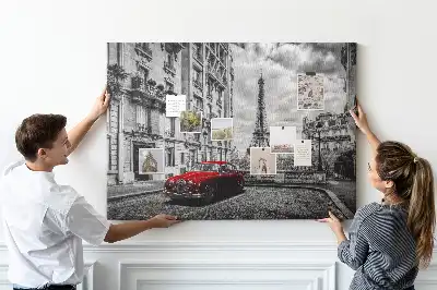 Printed Cork Memo Board Old car city