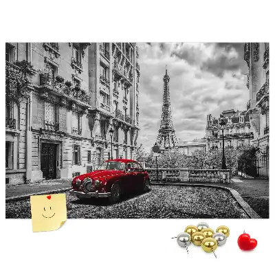Printed Cork Memo Board Old car city
