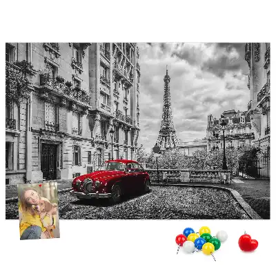 Printed Cork Memo Board Old car city