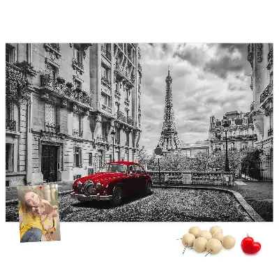 Printed Cork Memo Board Old car city