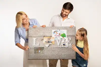 Love lettering cork memo board