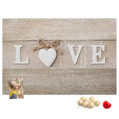 Love lettering cork memo board