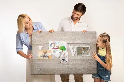 Love lettering cork memo board