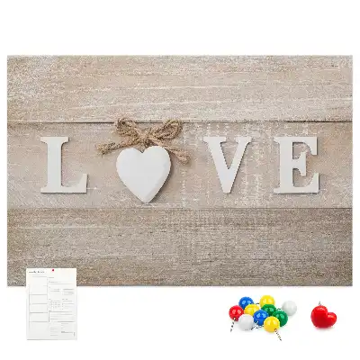 Love lettering cork memo board