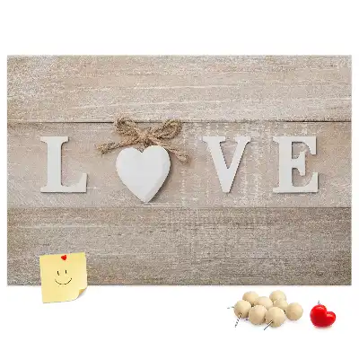 Love lettering cork memo board