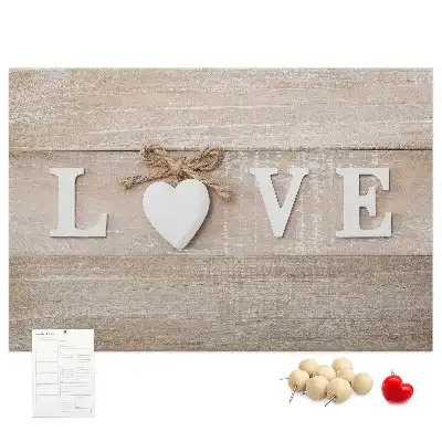 Love lettering cork memo board
