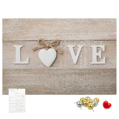 Love lettering cork memo board