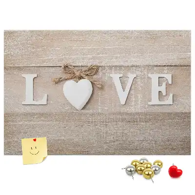 Love lettering cork memo board