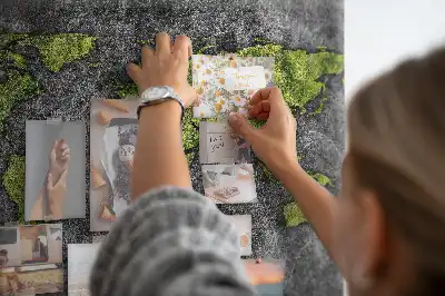 Printed Cork Board World map