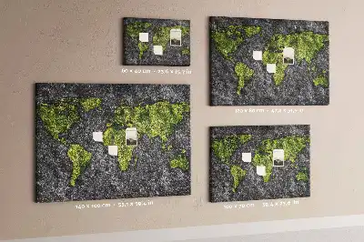 Printed Cork Board World map